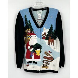 QUACKER FACTORY ugly christmas sweater SMALL